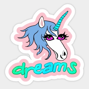 Magical Damp Dream Unicorn Skull Master Imagination overload Psychic Horse Play Sticker